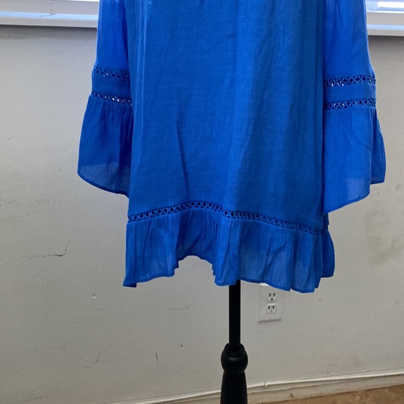 Counterparts blu top extra large, elastic scoop neck perfect for summer - Picture 3 of 9